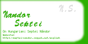 nandor septei business card
